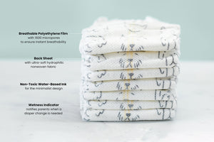 (NEW) Clear+Dry™ Natural Disposable Diapers