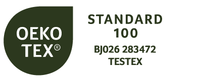 OEKO-TEX Standard 100 logo with certification number on a white background