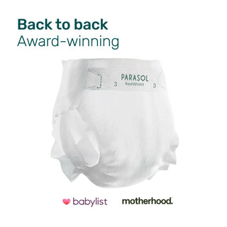 Pure White RashShield® Diapers - Parasol Co
