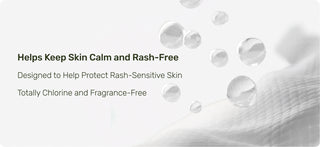 Text highlighting benefits for skin care on a white background
