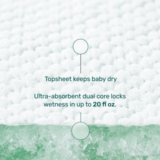 Topsheet keeps baby dry
