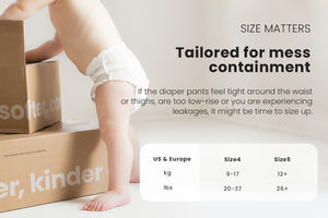 Diaper Pants size chart